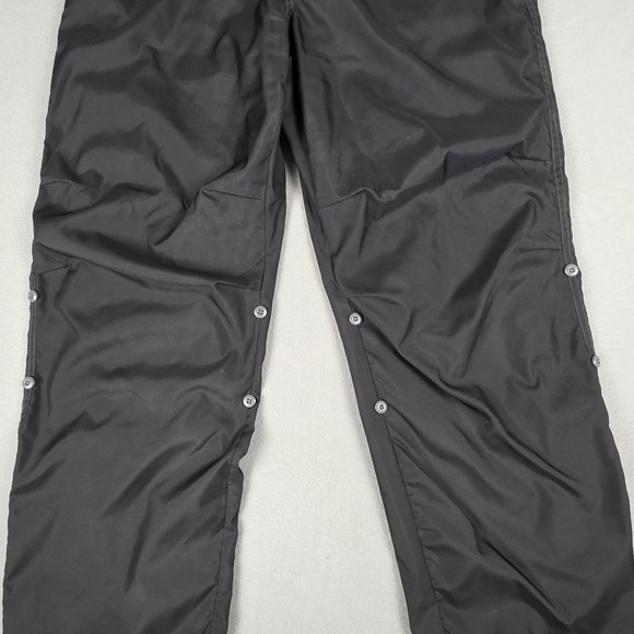 VINTAGE Gap Pants Womens Large Black Pink Baggy Paratrooper Wide Leg Floral 90s - Picture 10 of 16